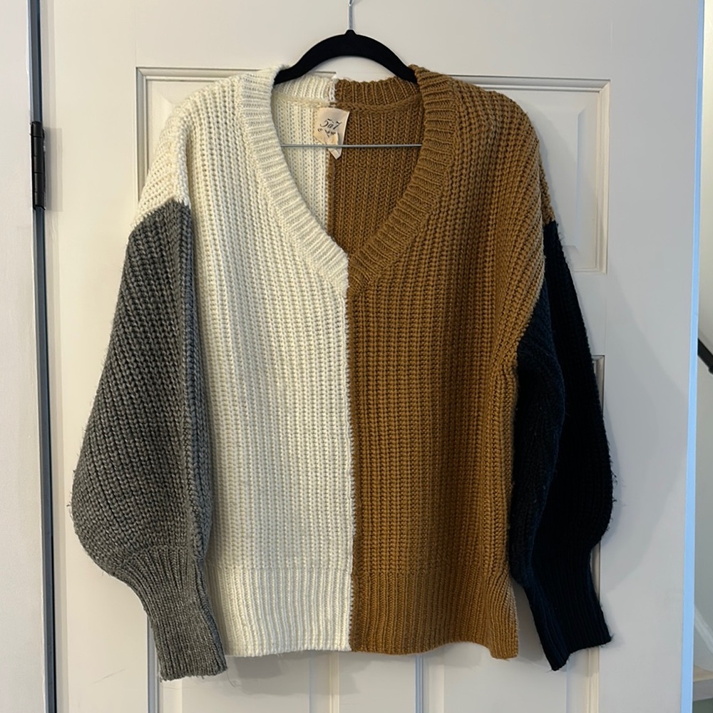 Colorblock Knit Sweater